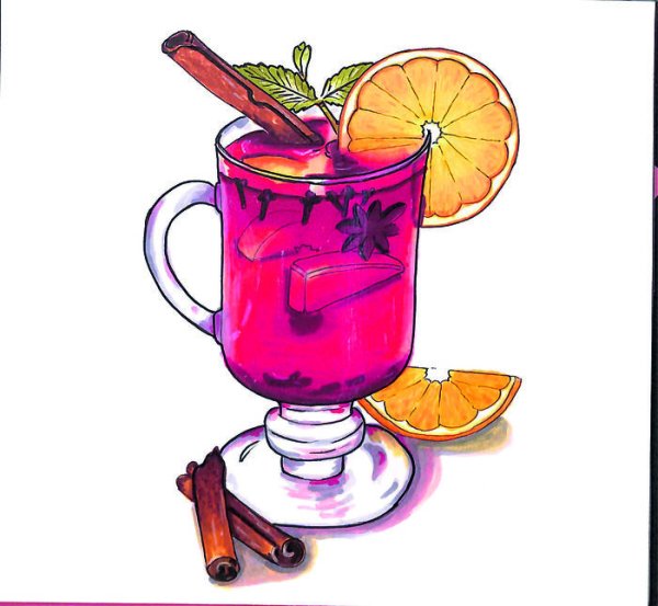 Глинтвейн иллюстрация