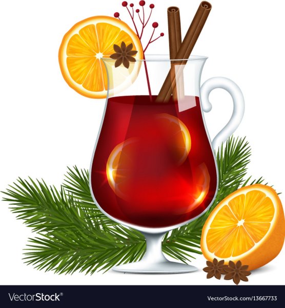 Бокал для глинтвейна вектор