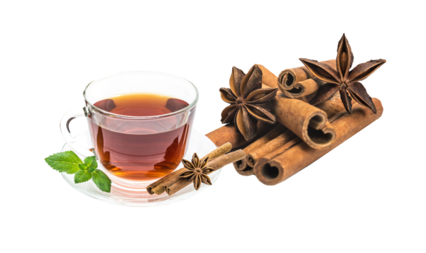 Палочки корицы на прозрачном фоне