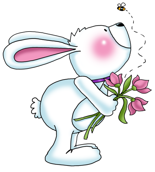 Зайчик с цветочком