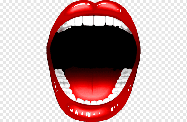 Открытый рот без фона