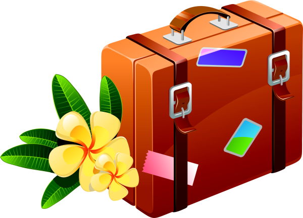 Чемодан на прозрачном фоне