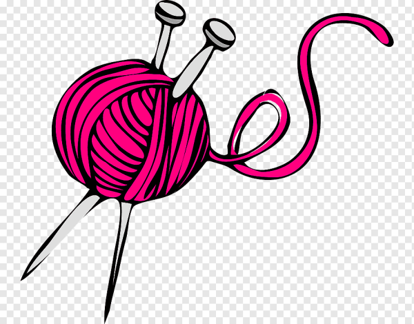 Клубок ниток на белом фоне