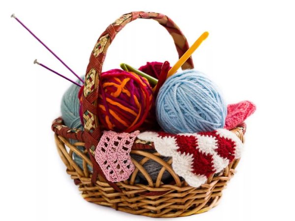 Корзина с нитками