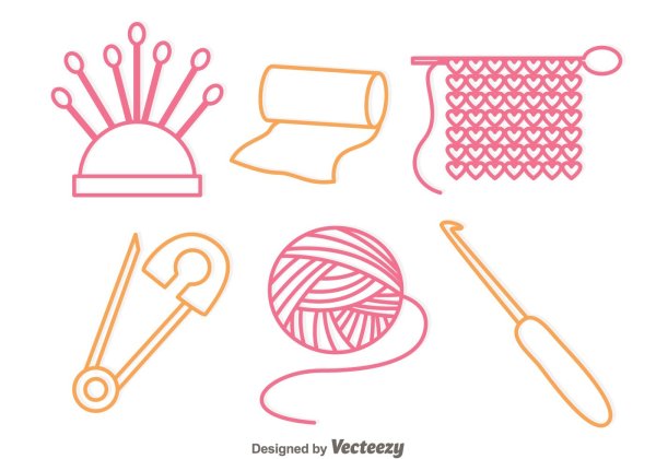 Иконки вязание крючком