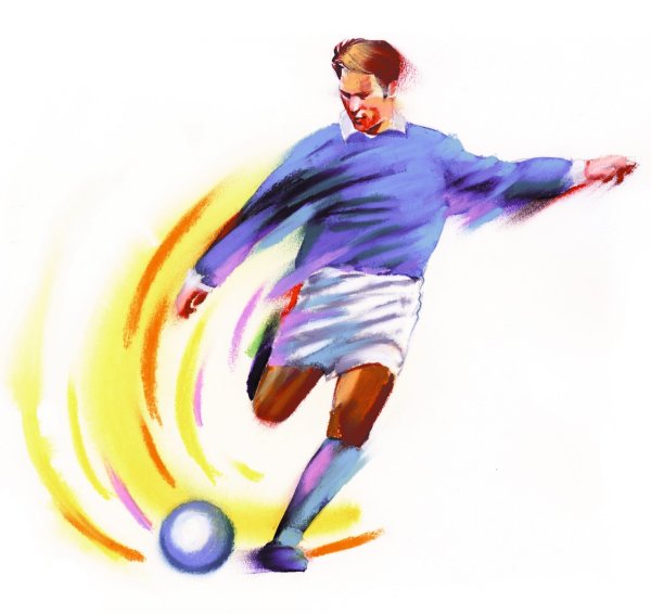 Футболист рисунок