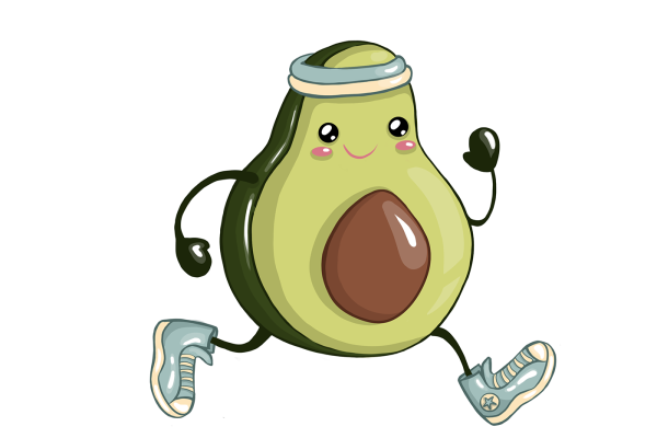 Авокадо мультяшный