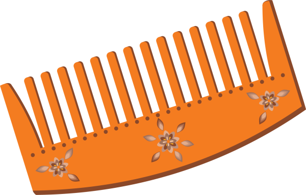 Расческа на прозрачном фоне