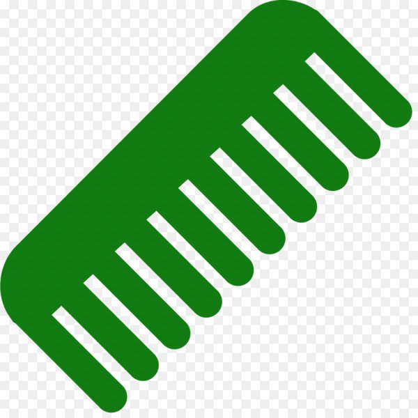 Расчёска на зелёном фоне