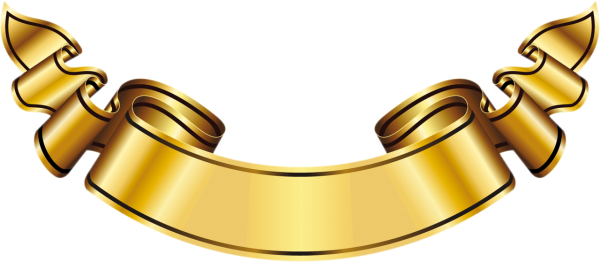 Золотая ленточка для надписи