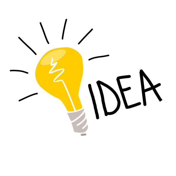 Лампочка желтая идея