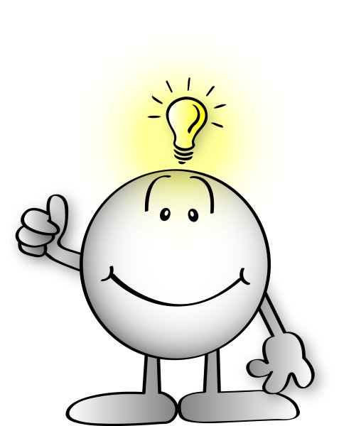 Нарисованная лампочка идея
