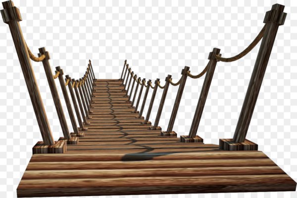 Деревянный подвесной мостик