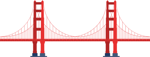 Мост на белом фоне