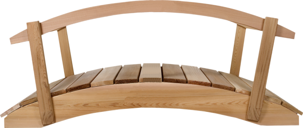 Деревянный мостик на прозрачном фоне