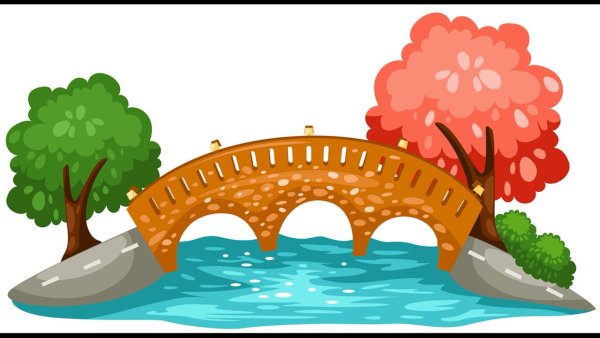 Мост через реку для детей