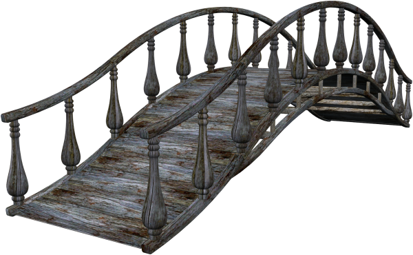 Мостик на белом фоне