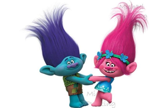 Тролли Розочка и Цветан