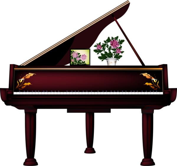 Пианино на прозрачном фоне