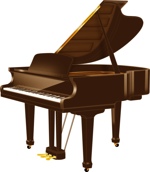 Пианино на прозрачном фоне