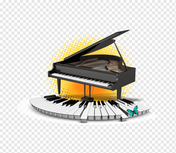 Пианино на прозрачном фоне