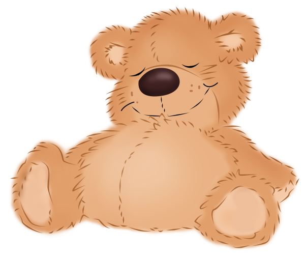 Мультяшный мишка на прозрачном фоне