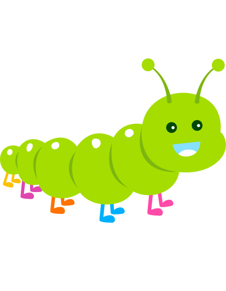 Мультяшные гусеницы