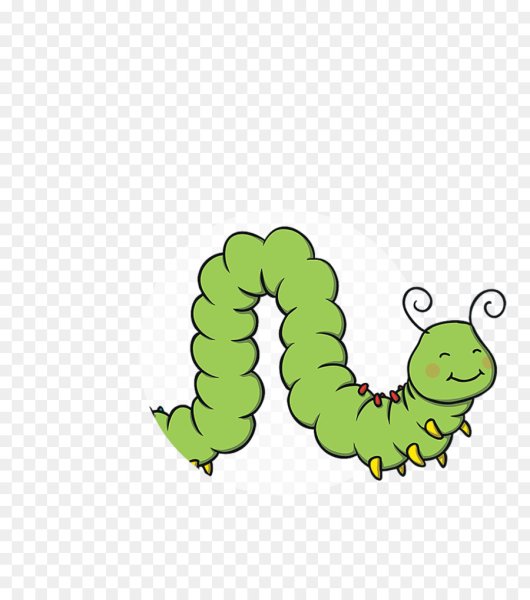 Гусеница мультяшная