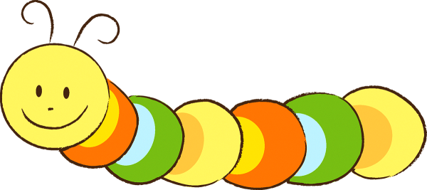 Гусеница мультяшная