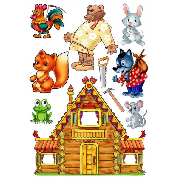 Сказочные герои Теремок для фланелеграфа