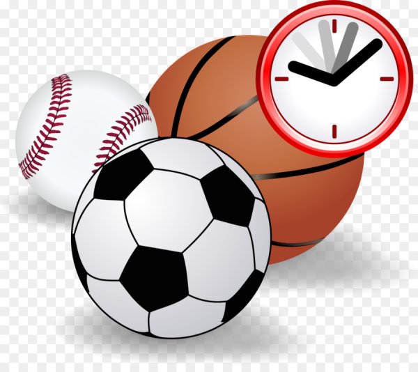 Спортивные атрибуты на прозрачном фоне