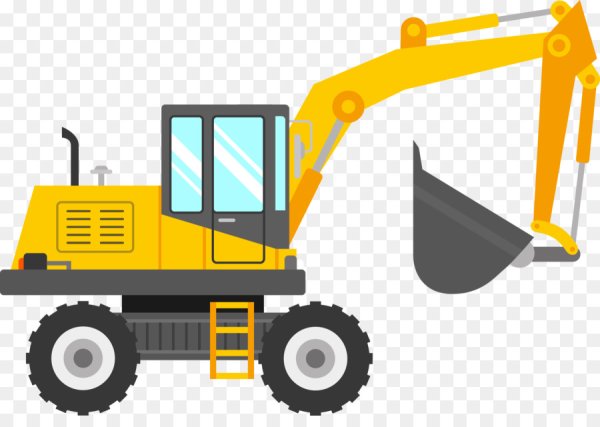 Экскаватор мультяшный