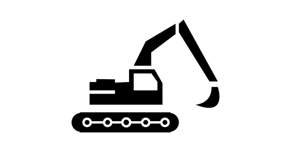 Ковш экскаватора вектор