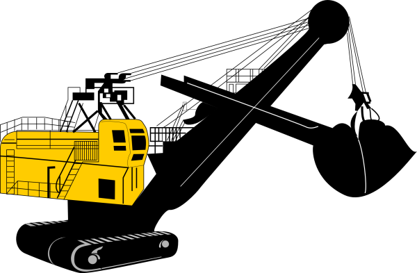 Экскаватор силуэт