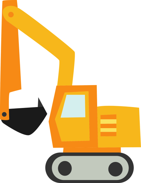 Экскаватор мультяшный