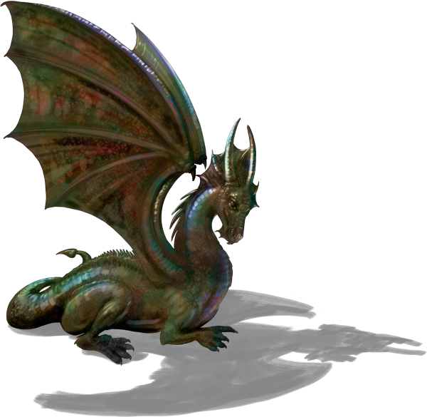 Дракон сидит