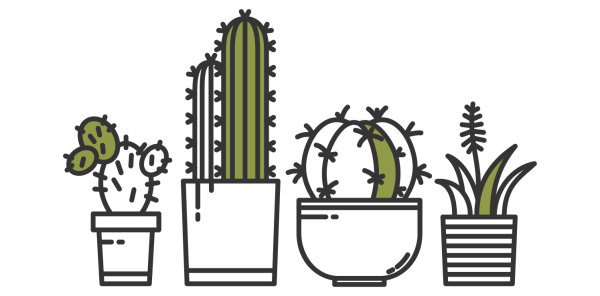 Кактус печать