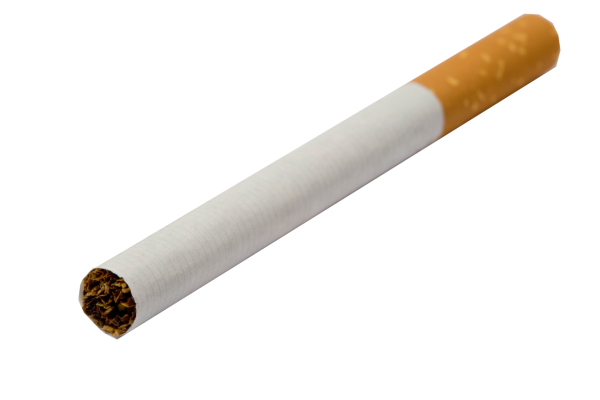 Сигарета на белом фоне