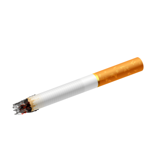 Сигарета на прозрачном фоне