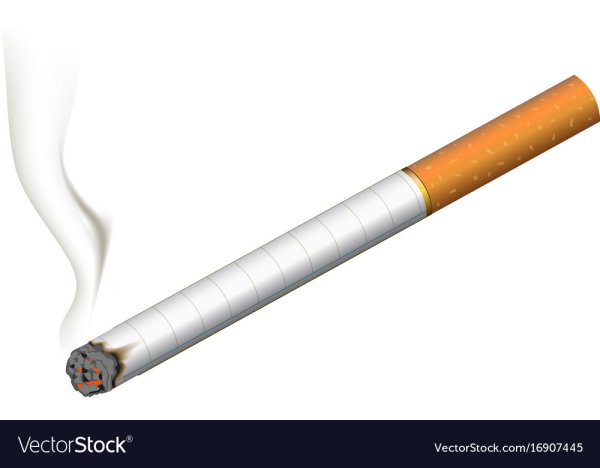 Тлеющая сигарета вектор