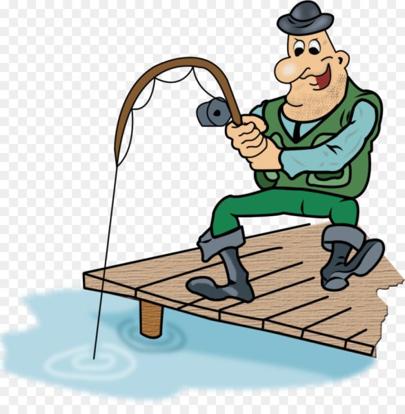 Рыбак с удочкой