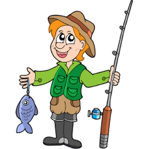 Рыбак мультяшный
