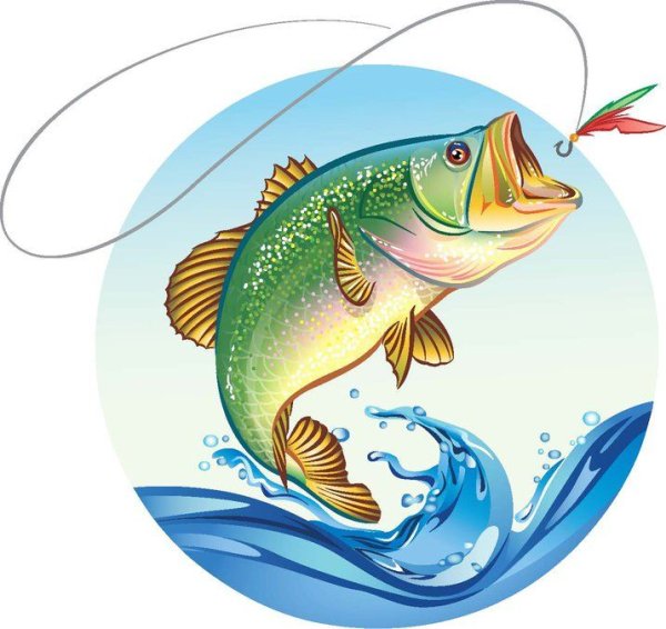 Рыбак с удочкой в лодке