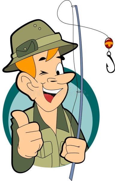 Силуэт рыбака