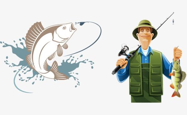 Рыбак мультяшный