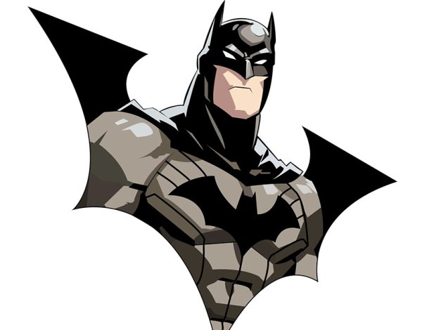 Бэтмен на белом фоне