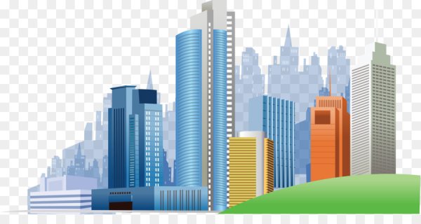 Небоскреб на белом фоне