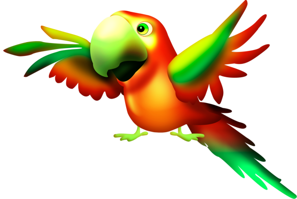 Попугай мультяшный