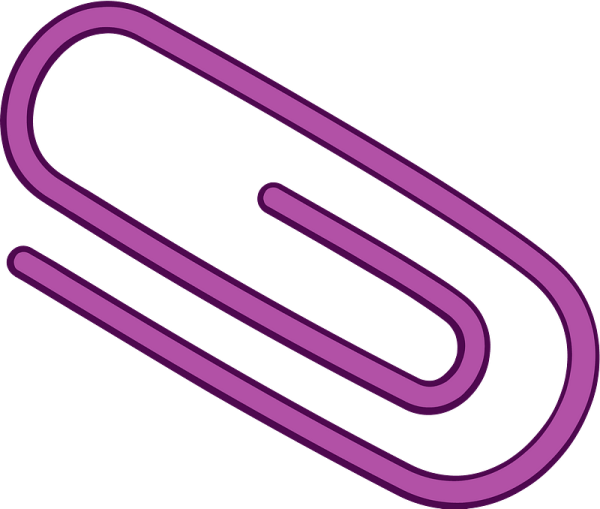 Скрепка канцелярская вектор