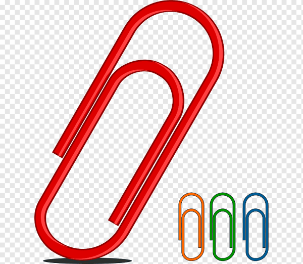 Канцелярская скрепка без фона